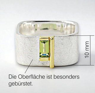Ring "Geometra Uno" mit Peridot