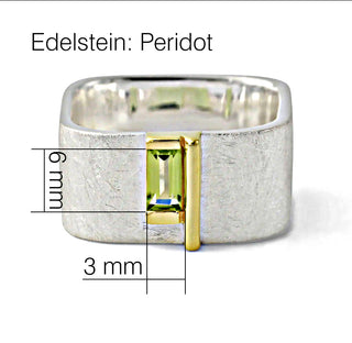 Ring "Geometra Uno" mit Peridot