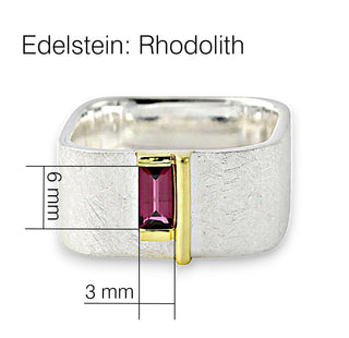 Ring "Geometra Uno" mit Rhodolith