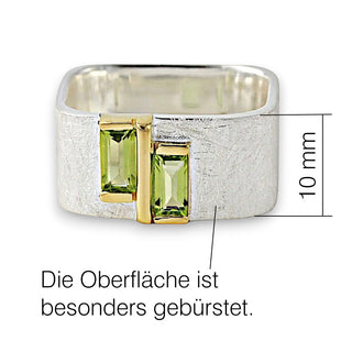 Ring "Geometra Duo" mit Peridot