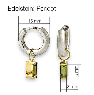Creolen "Geometra" mit Peridot