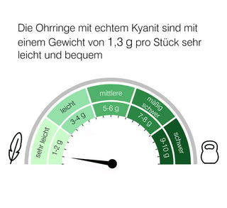 Ohrringe mit echtem Kyanit