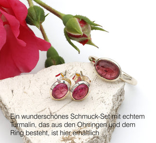 Ohrringe mit echtem rosa Turmalin