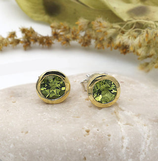 Ohrstecker mit echtem Peridot