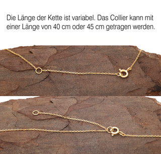 Collier mit Mondstein, Labradorit und Iolith