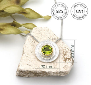 Anhänger "Scheibe" mit Peridot