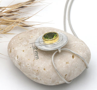 Anhänger "Scheibe" mit Peridot