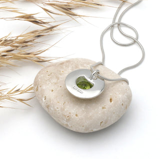 Anhänger "Scheibe" mit Peridot