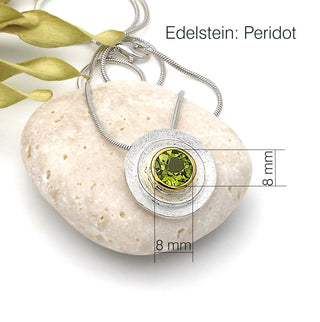 Anhänger "Scheibe" mit Peridot