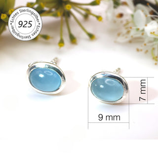 Ohrringe mit echtem Aquamarin