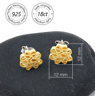 Ohrstecker "Bändchen", vergoldet