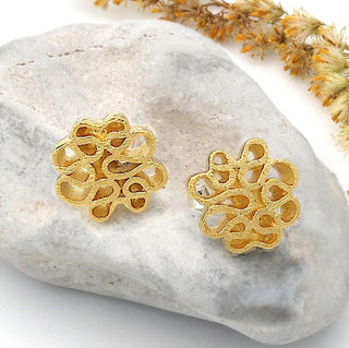 Ohrstecker "Bändchen", vergoldet