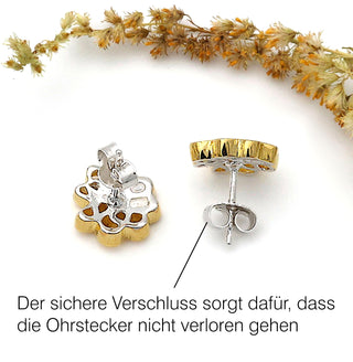 Ohrstecker "Bändchen", vergoldet