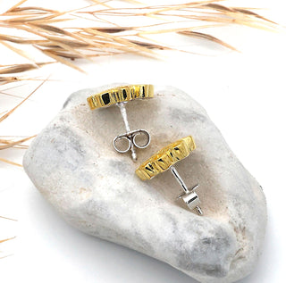 Ohrstecker "Bändchen", vergoldet