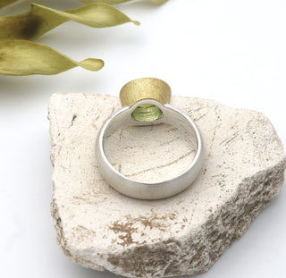 Ring mit echtem Peridot