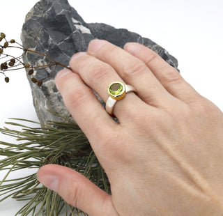 Ring mit echtem Peridot