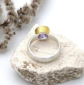 Ring mit echtem Amethyst