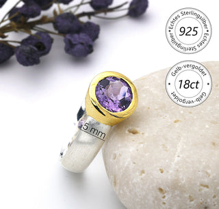 Ring mit echtem Amethyst