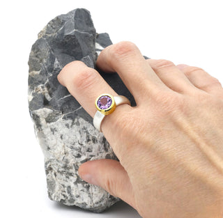 Ring mit echtem Amethyst