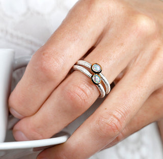 Ring mit echtem Edelopal