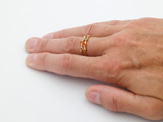 Ring mit Carneol, Citrin und Labradorit