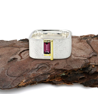 Ring "Geometra Uno" mit Rhodolith