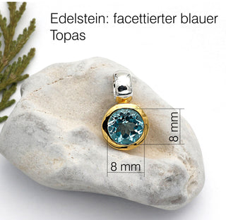Anhänger „Sommerhimmel” mit blauem Topas