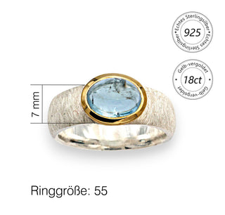 Ring "Klarwasser" mit echtem Aquamarin