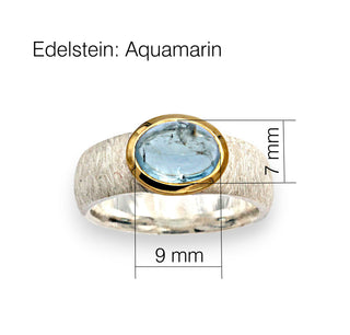 Ring "Klarwasser" mit echtem Aquamarin