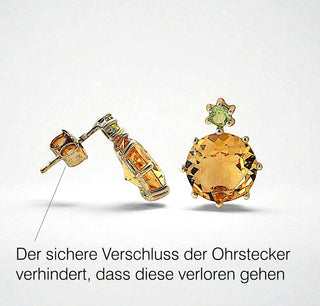 Ohrstecker mit  Citrin und Peridot