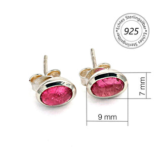 Ohrringe mit echtem rosa Turmalin