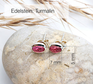 Ohrringe mit echtem rosa Turmalin