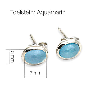 Ohrringe mit echtem Aquamarin