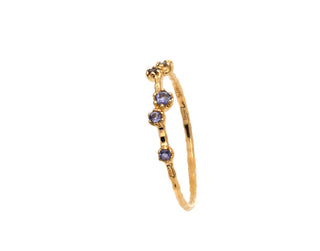 Ring "Streuung der Sterne" mit echtem Iolith