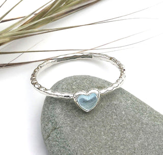 Ring "Herzchen" mit echtem Topas