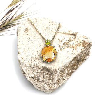 Collier mit Citrin und Peridot