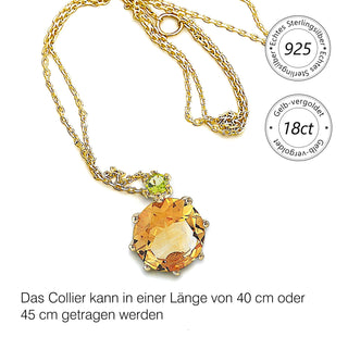 Collier mit Citrin und Peridot