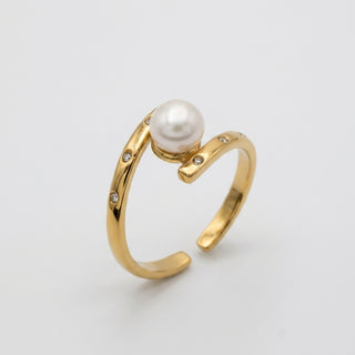 RIng mit Perle und Zirkonia