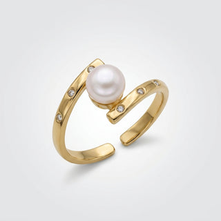 RIng mit Perle und Zirkonia
