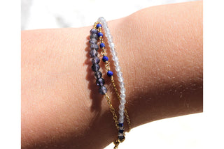 Armband mit echtem Lapislazuli