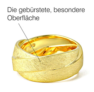 Ring "Drei Bänder" vergoldet