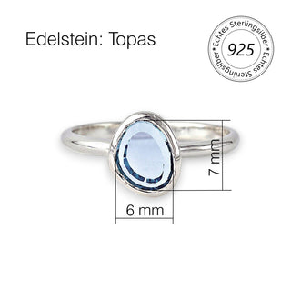 Ring "Feines Funkeln" mit echtem Topas