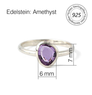 Ring "Feines Funkeln" mit echtem Amethyst