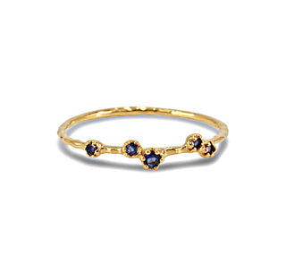 Ring "Streuung der Sterne" mit echtem Iolith