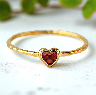 Ring "Herzchen" mit echtem Granat
