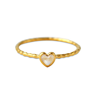Ring "Herzchen" mit echtem Mondstein