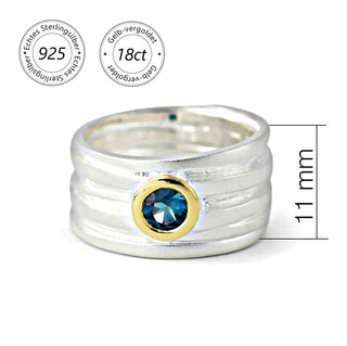 Ring "Leitstern" mit Topas london blue