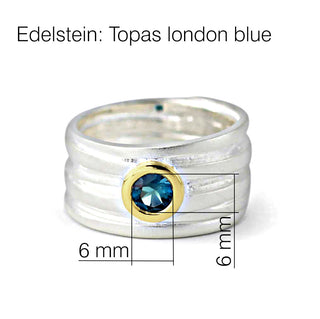 Ring "Leitstern" mit Topas london blue