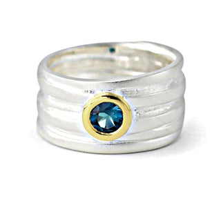 Ring "Leitstern" mit Topas london blue