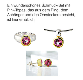 Ohrstecker mit echtem pink Topas